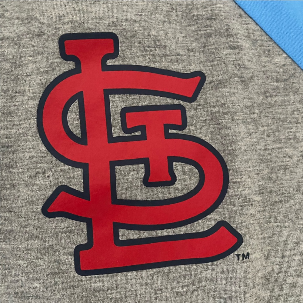 Cardinals Grey & Blue St Louis Short Sleeve Baseball Tee XL - Picture 5 of 10